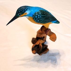 Handpainted Bird statue Kingfisher